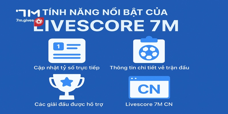 Livescore 7m tính năng