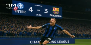 Bàn thắng quyết định của Frattesi giúp Inter vượt qua Barcelona.